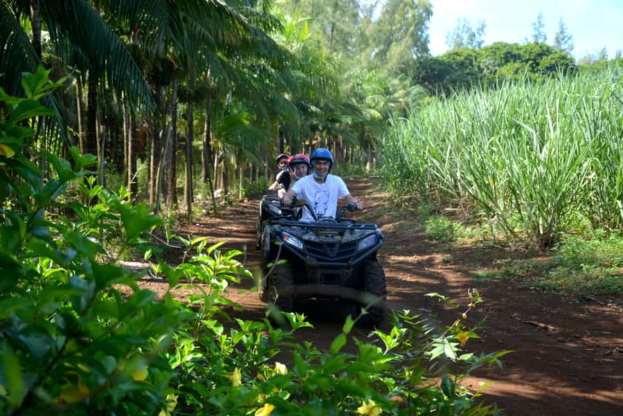 2-Hour Quad Bike Tour of the Wild South of Mauritius - Crossing sugarcane fields and rough farm tracks