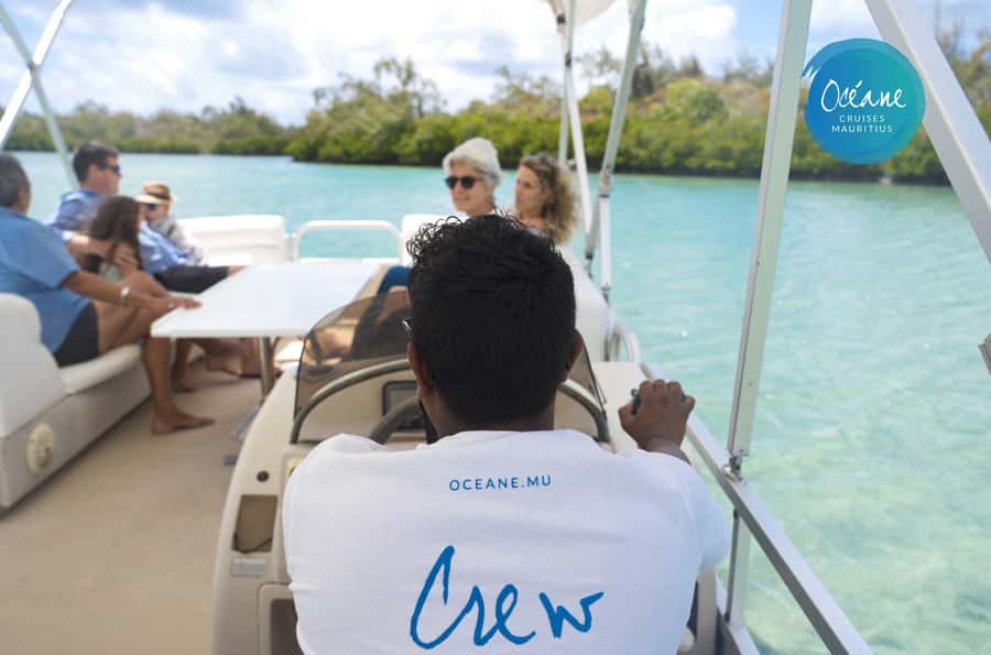 5 Islands Tour: New OCÉANE Private Pontoon Boat cruise - Starting at Pointe Maurice on the southeast coast