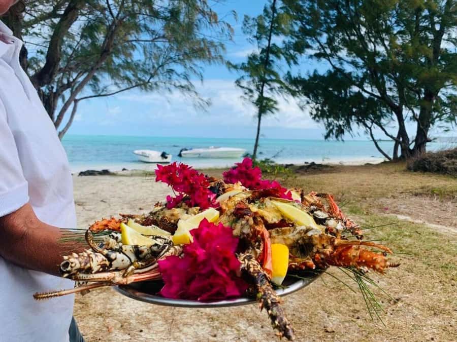 Blue bay: boat trip for ile au cerf (5 islands, barbecue) - The guiding team and the small-boat feel