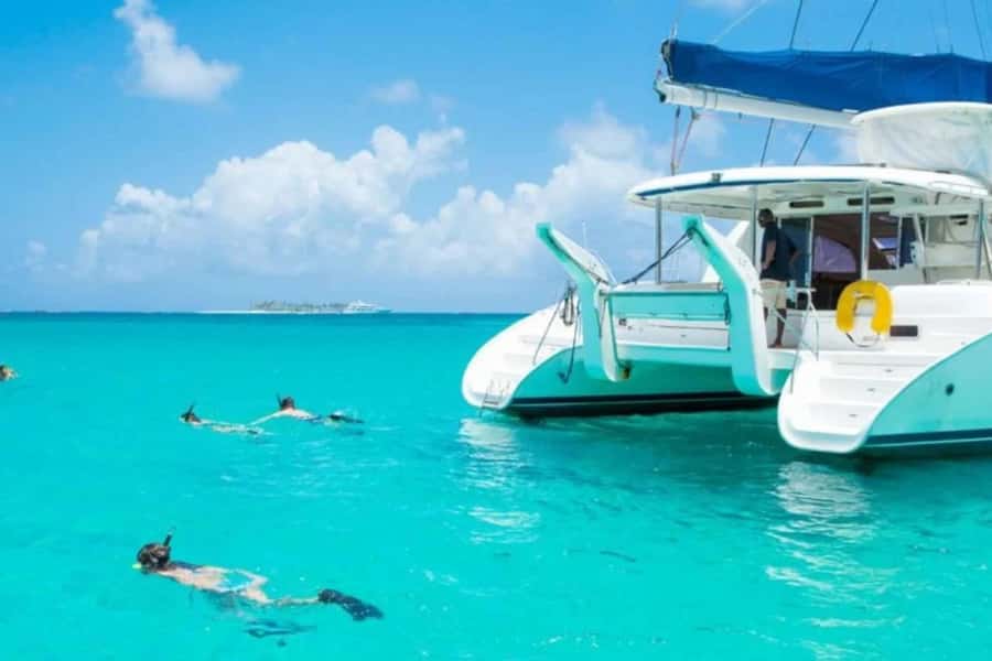 Catamaran trip to Ile Aux Cerfs With Two Way Transportation - Boarding a catamaran for Île aux Cerfs