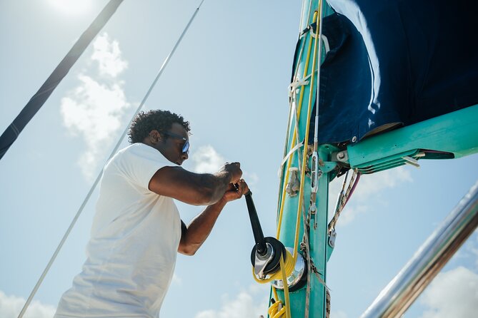 Full Day Catamaran Cruise - North Ilot Gabriel (sharing) - Snorkeling, swimming, and beach time