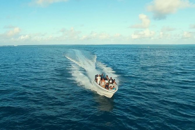 Marvelous Ile aux Cerf island: Speed Boat, Parasailing, Lunch & GRSE waterfall - Visiting Grand River South East waterfall by boat
