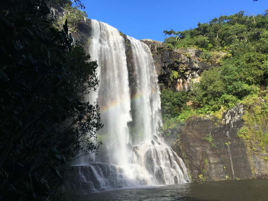 Mauritius: Full Canyon Tamarind Falls 5-Hour Hike - The first waterfall and the natural pools