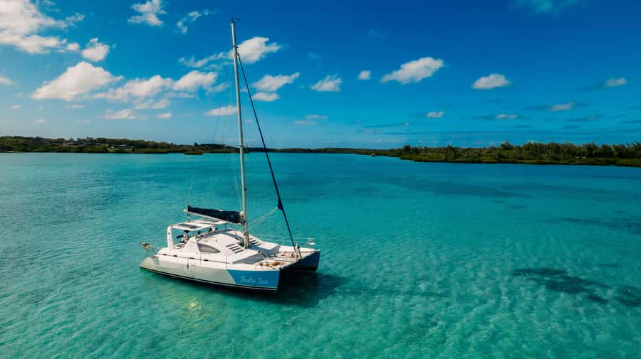 Mauritius: Private Catamaran Tour to île aux Cerfs - Grande Rivière South East waterfall by boat and inland route