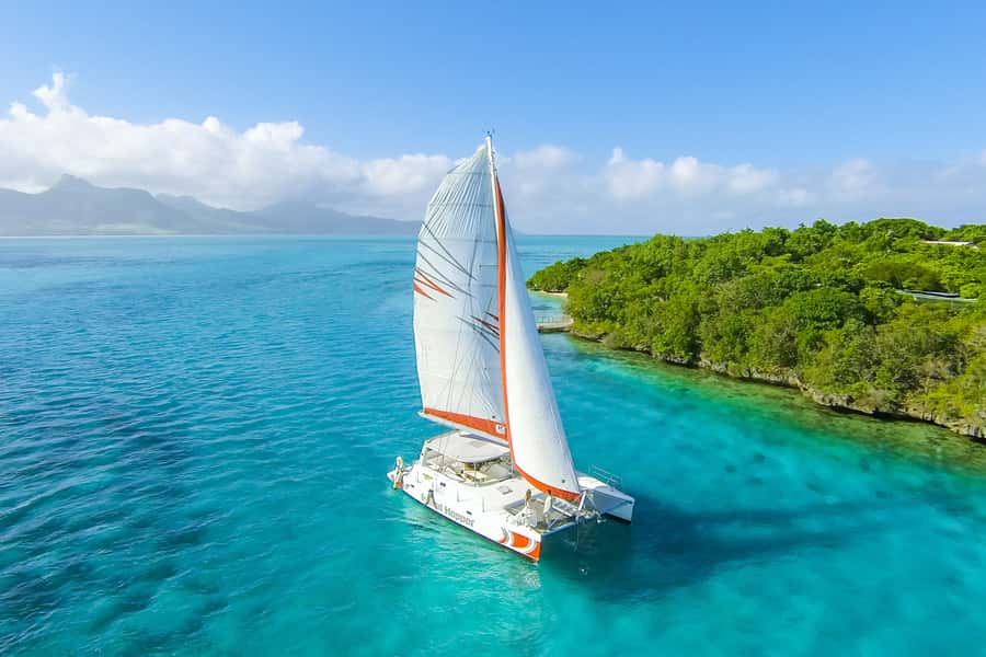Private Catamaran Charter to Ile aux Cerfs - A private boat day in southeast Mauritius