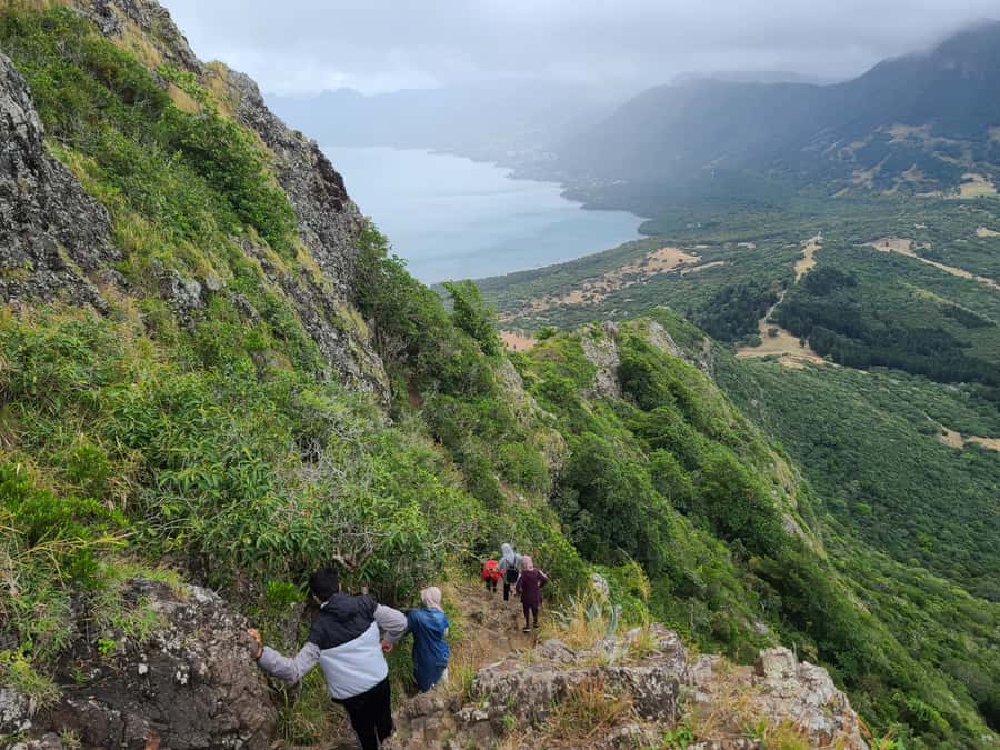 PRIVATE LeMorne Mountain Picturesque Hike-UNESCO Recognised - The descent: slower, steeper, and worth respecting