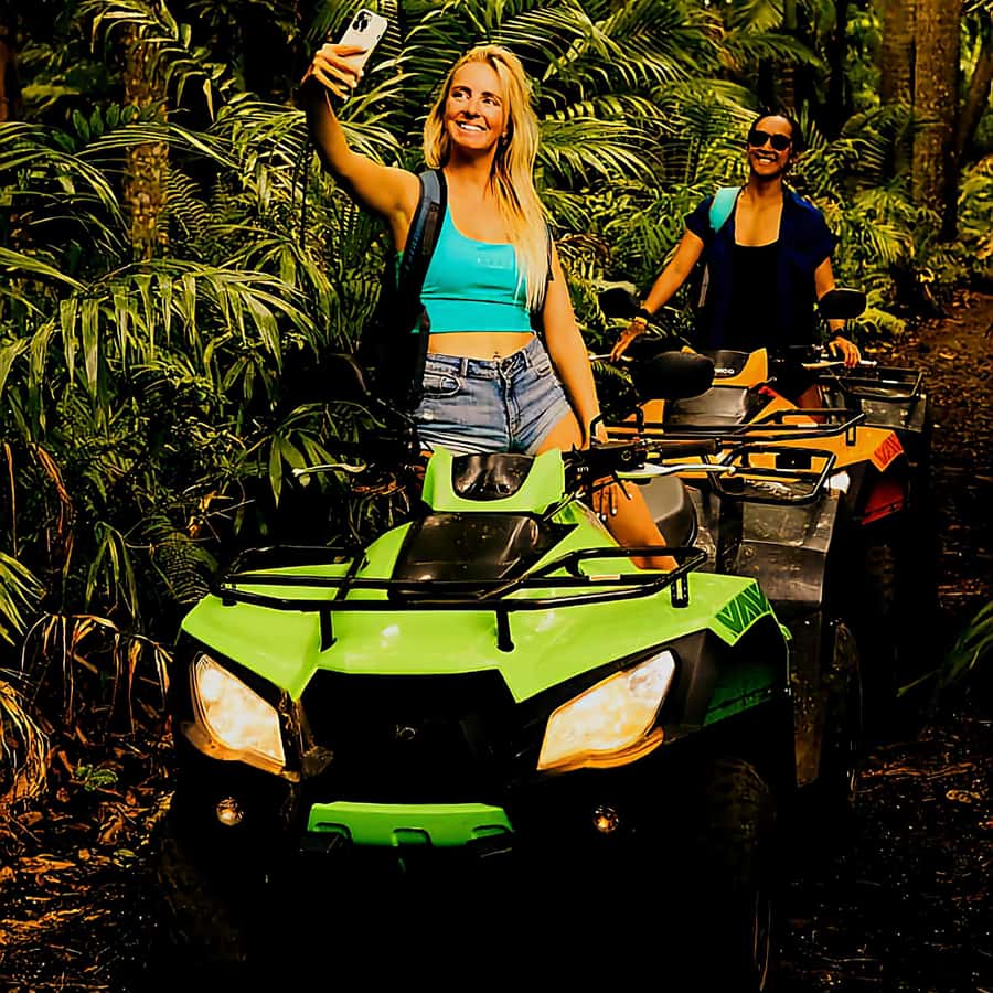 South Of Mauritius Quadbike and Snorkeling Blue Bay - Riding south from Trois Boutiques