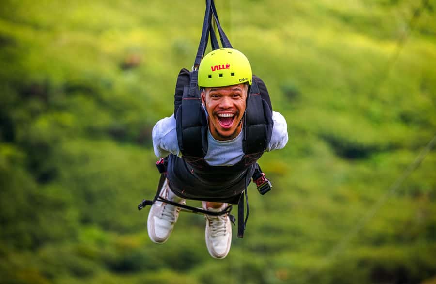 Vallé Advenature Park: Signature Zipline - What the park looks like from the cable