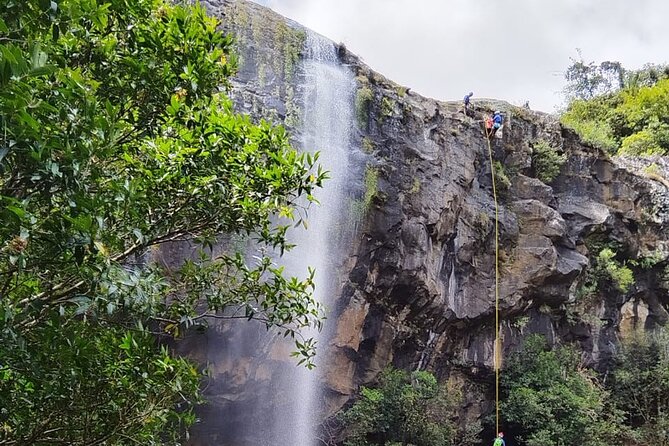 Waterfall Hike - Crossing sugar cane fields to the first viewpoint